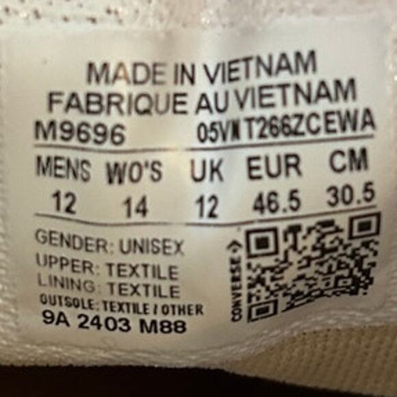 Converse All Star - Chuck Taylor Ox Low - Sneakers - Red - Men's - 12 - M9696 - Picture 9 of 9